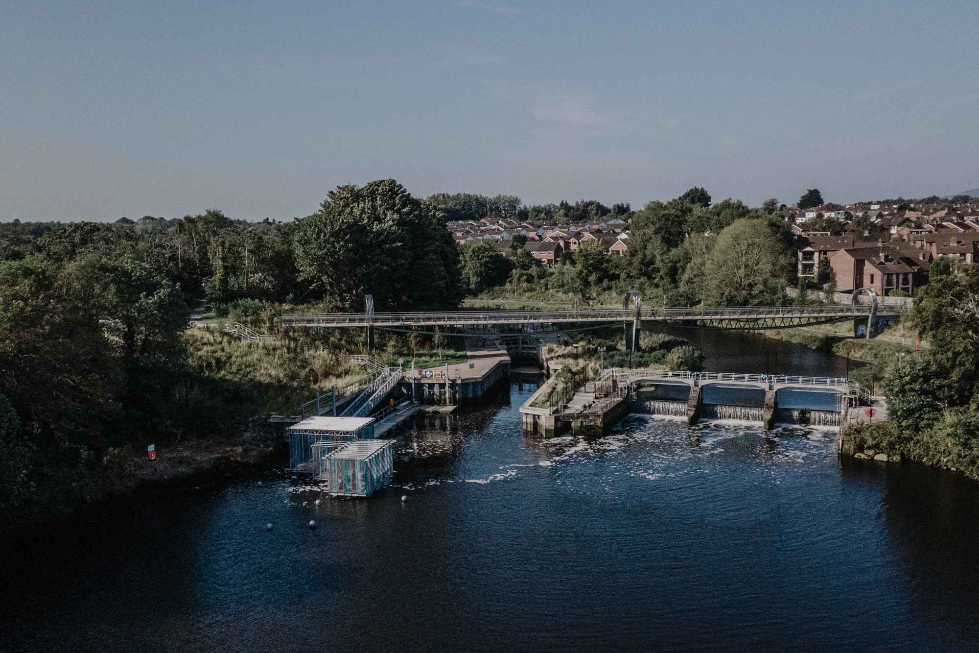 view of the pavilion from a drone